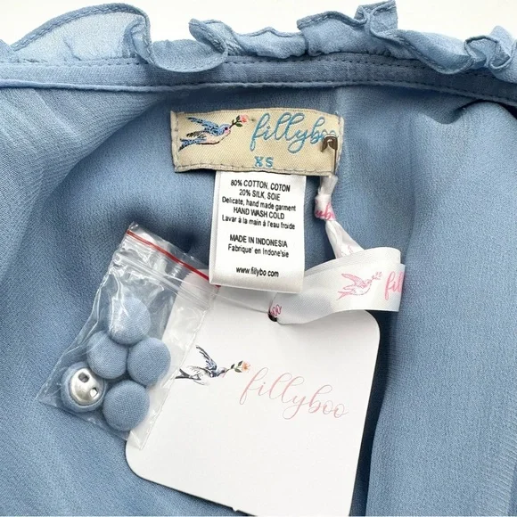 Fillyboo Lotus Duster Maxi Dress in Rain Song Blue - Picture 9 of 16